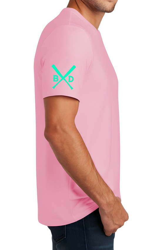 BSBL DAD Sportswear Tee - Pink/Bright Mint