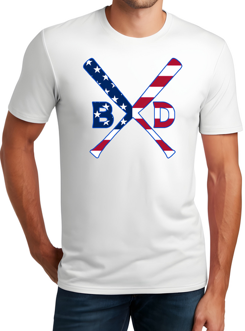 BSBL DAD Icon Tee – White/Patriot