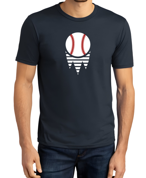 BSBL DADS - Flames Tee - Navy/White