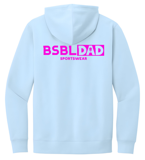 BSBL DADS - Hitting Nukes Hoodie - Ice Blue/Pink