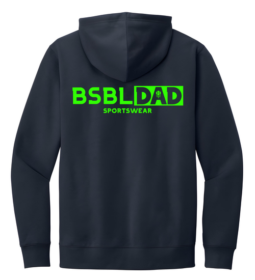 BSBL DADS - Hitting Nukes Hoodie - Navy/Electric Green